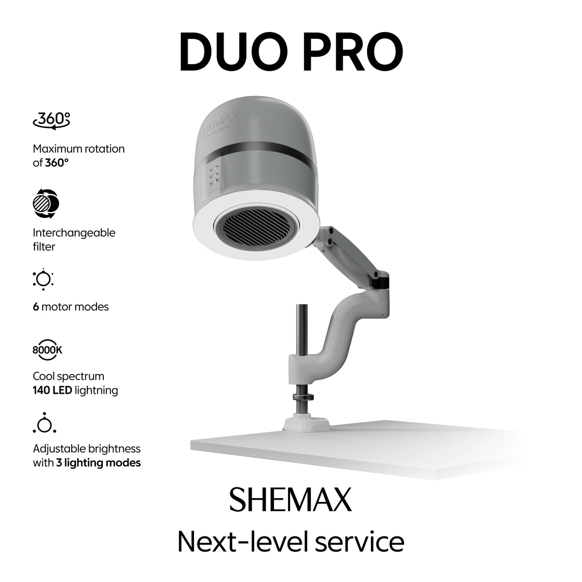 Duo Pro – Collecteur de poussière professionnel par le haut - Shemax