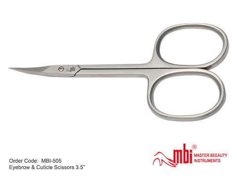 Ciseaux à Cuticules et Sourcils MBI à pointe courbé