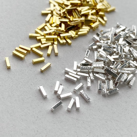 Bijoux - Barre Rectangle Or et Argent